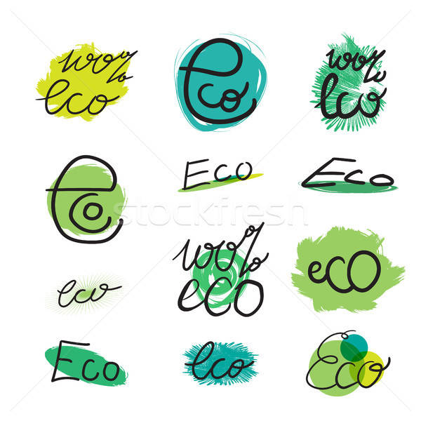 Eco Natural Lettering Stock photo © barsrsind