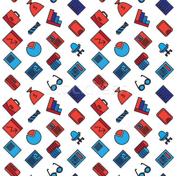 Business icons seamless pattern Stock photo © barsrsind