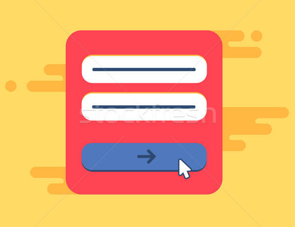 Web Template of Computer Login Form Stock photo © barsrsind