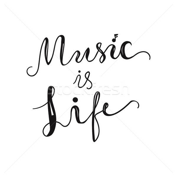 Muzyki życia vintage musical banner odznakę Zdjęcia stock © barsrsind