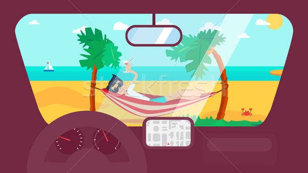 Summer Travel in Car Stock photo © barsrsind