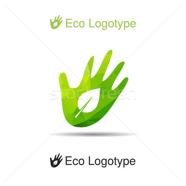 Vector ecología logo icono naturaleza Foto stock © barsrsind