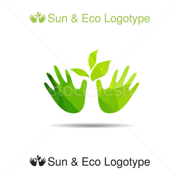 Vector ecology logo or icon, nature logotype Stock photo © barsrsind