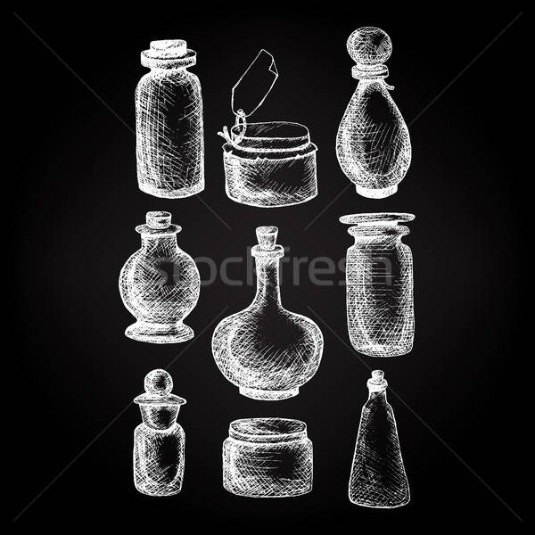 Vintage jars and bottles Stock photo © barsrsind