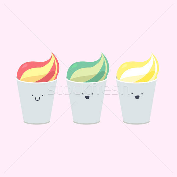 Vector set of ice-creams Stock photo © barsrsind