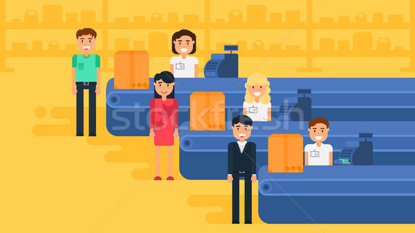 Shopping concept illustration Stock photo © barsrsind