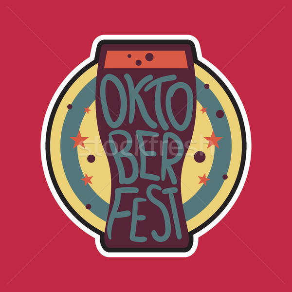 Foto stock: Oktoberfest · placa · cerveza · festival · hecho · a · mano