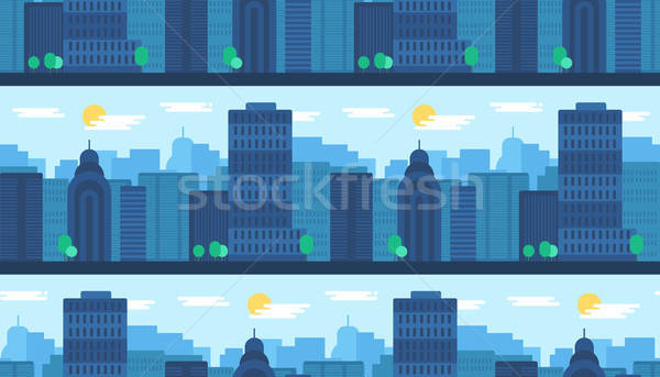 City Seamless Pattern Stock photo © barsrsind