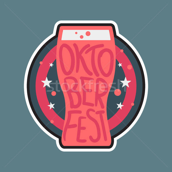 Oktoberfest badge birra festival Foto d'archivio © barsrsind