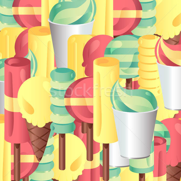 Vector set of ice-creams Stock photo © barsrsind