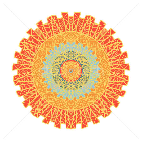 Mandala hat şablon Arapça Hint Stok fotoğraf © barsrsind