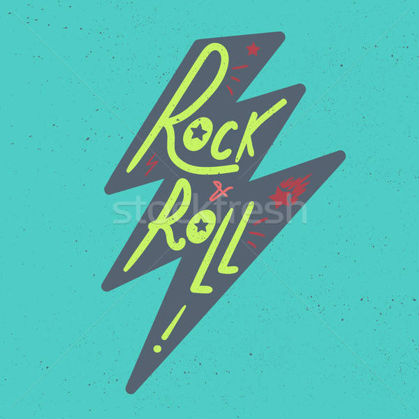 Rock and Roll Lettering Stock photo © barsrsind