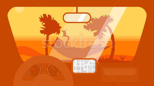 Summer Travel in Car Stock photo © barsrsind