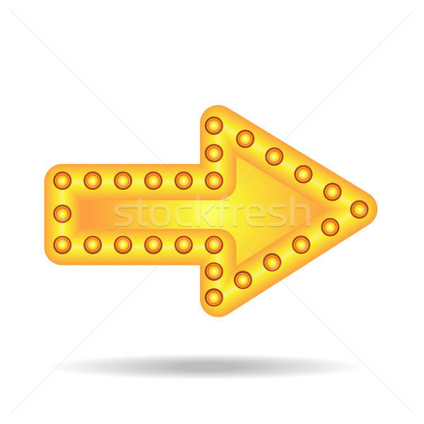 Glowing neon arrow Stock photo © barsrsind