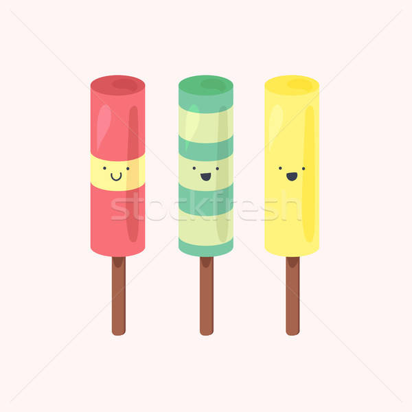 Vector set of ice-creams Stock photo © barsrsind