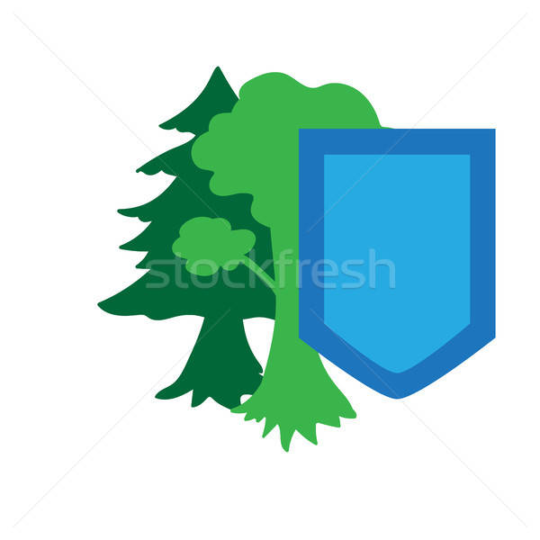 Medio ambiente protección icono etiqueta ecología naturaleza Foto stock © barsrsind