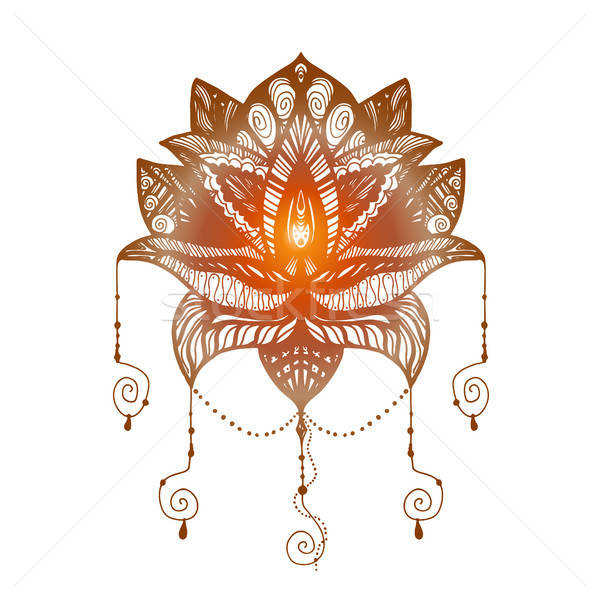 Flower Lotus Tattoo Stock photo © barsrsind