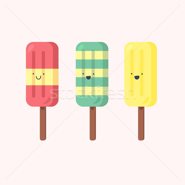 Vector set of ice-creams Stock photo © barsrsind