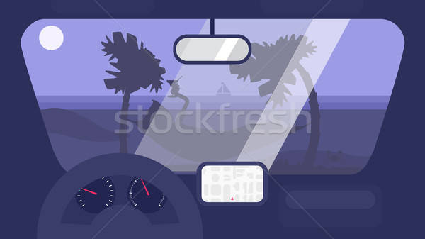 Summer Travel in Car Stock photo © barsrsind