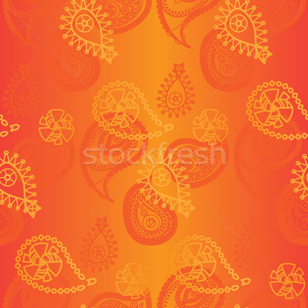 Naadloos indian patroon asian ornament vector Stockfoto © barsrsind