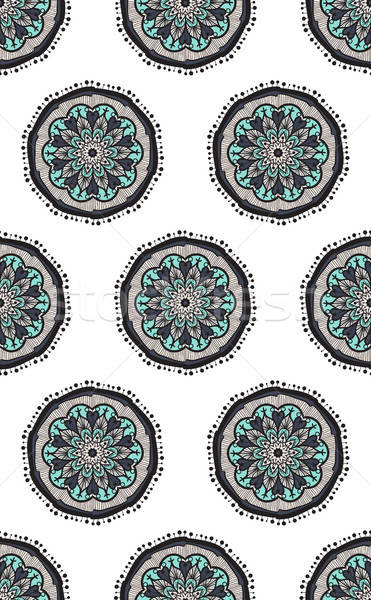 Mandala dibujado a mano árabe indio turco Foto stock © barsrsind