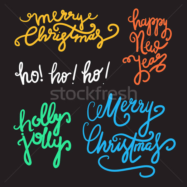 Merry Christmas and Happy New Year Stock photo © barsrsind