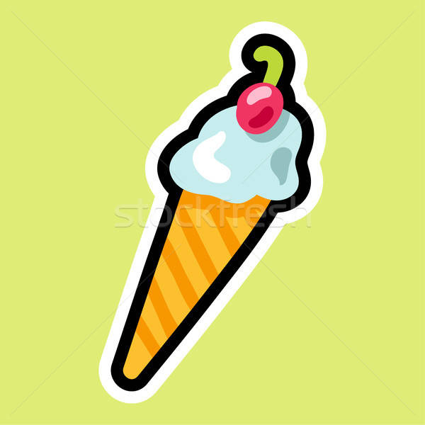 向量 冰淇淋 漫畫 風格 孤立 圖標 商業照片 © barsrsind