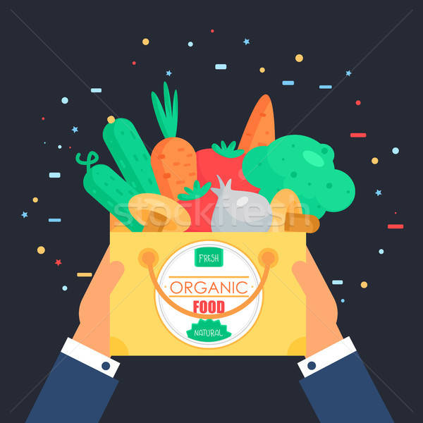 Fresh Vegetable Badge Stock photo © barsrsind