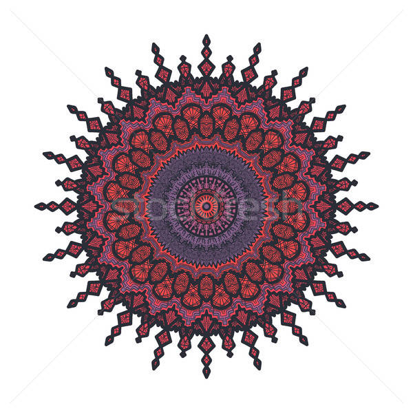 мандала линия шаблон рисованной арабский индийской Сток-фото © barsrsind