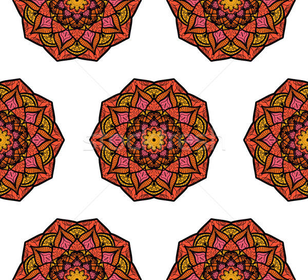 Mandala végtelen minta kézzel rajzolt arab indiai török Stock fotó © barsrsind