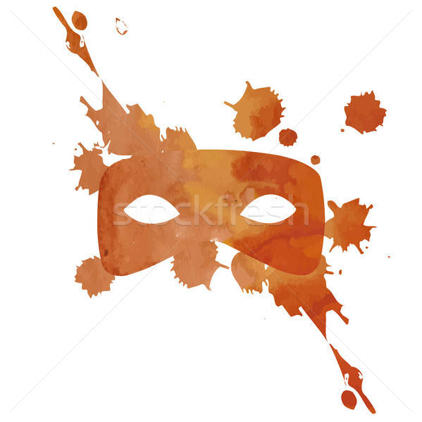 Vector aquarelle mask with splash Stock photo © barsrsind