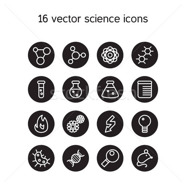 Stock photo: Science set icons