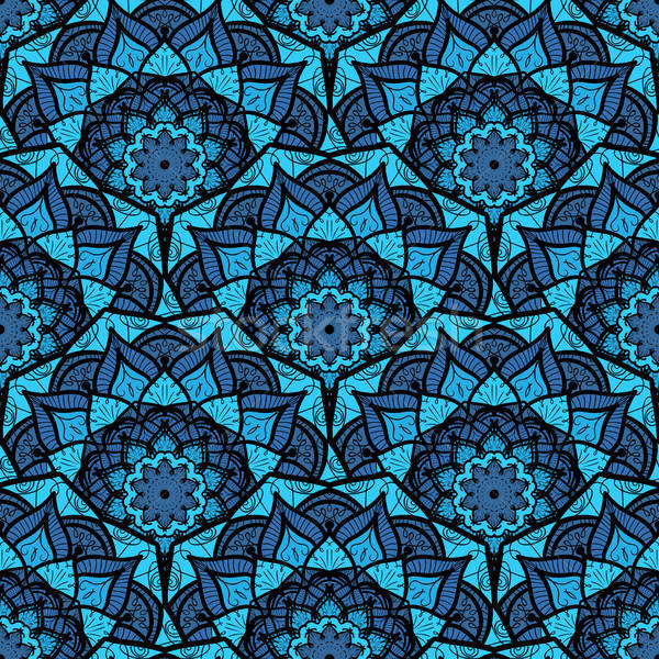 Mandala végtelen minta kézzel rajzolt arab indiai török Stock fotó © barsrsind