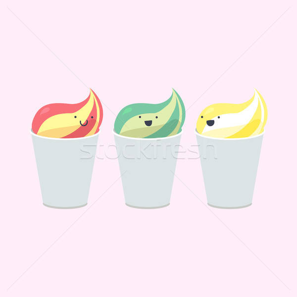 Vector set of ice-creams Stock photo © barsrsind