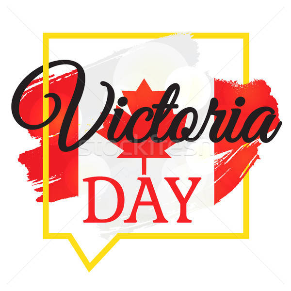 Happy Victoria Day Sticker Stock photo © barsrsind