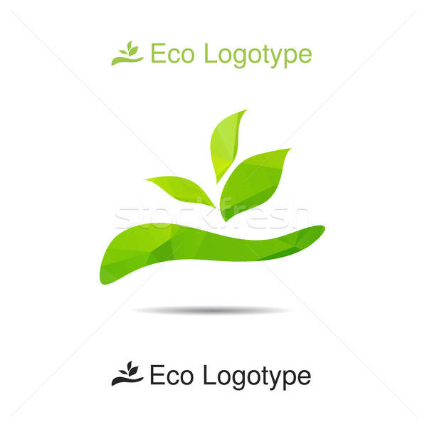 Ecology logo or icon in eps, nature logotype Stock photo © barsrsind