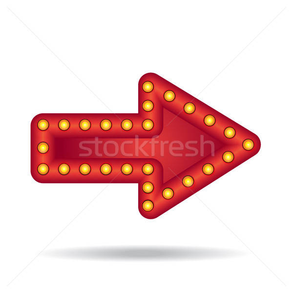 Electronic lucentarrow with lamps Stock photo © barsrsind