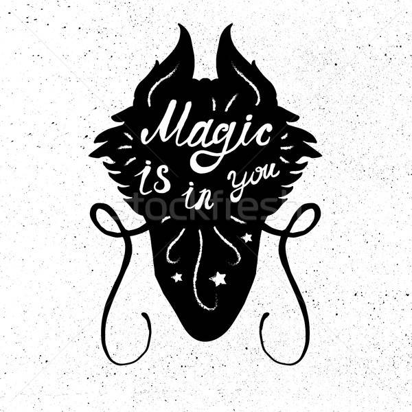 Balaur motivatia poster cita vis magic Imagine de stoc © barsrsind