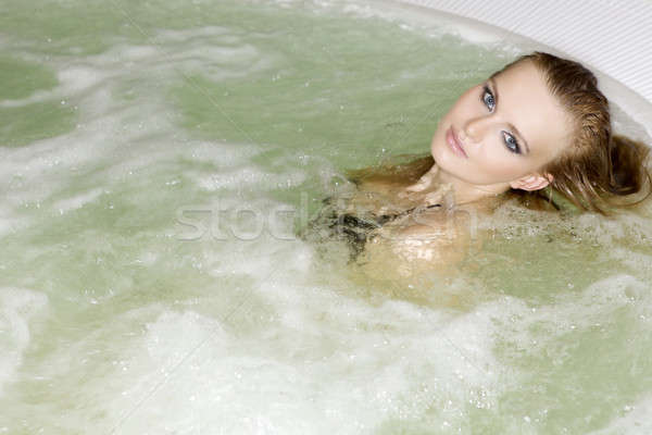 年輕 佳人 按摩浴池 美麗 女子 商業照片 © bartekwardziak