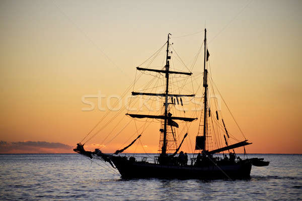 Sailing yaht in open sea  Stock photo © bartekwardziak