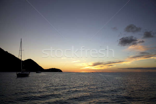 Sailing yaht in open sea  Stock photo © bartekwardziak