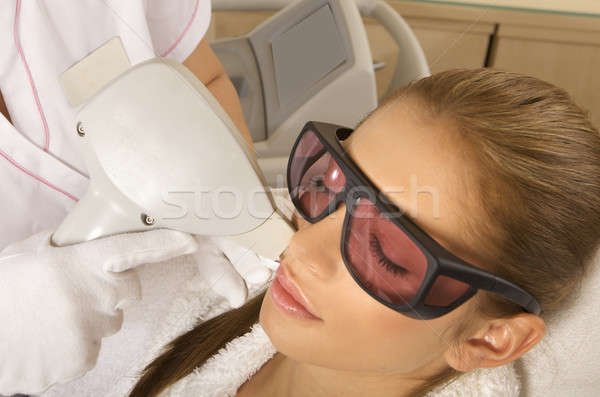 Stock photo: Laser hair removal in professional studio.