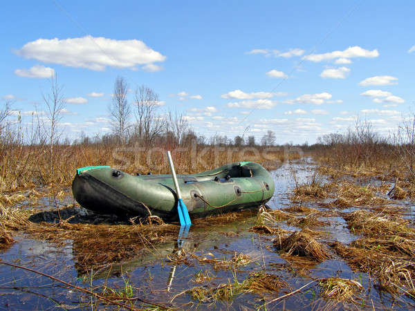 Rubber boot water hemel boom werk Stockfoto © basel101658