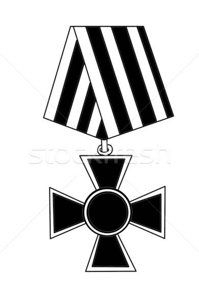 vector silhouette medal on white background Stock photo © basel101658
