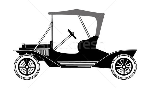 vector silhouette car on white background Stock photo © basel101658