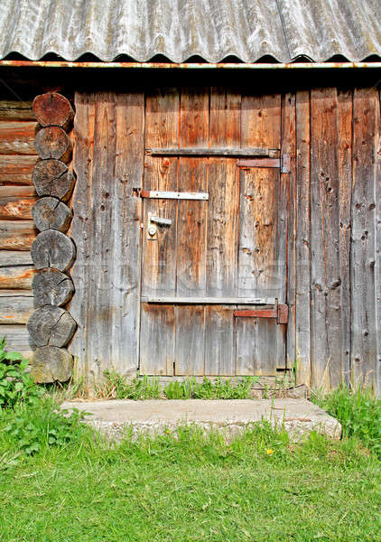 Foto d'archivio: Porta · vecchio · legno · casa · texture · erba