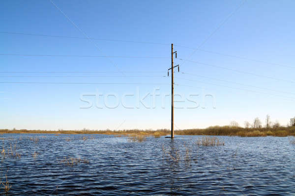 electric pole in water Stock photo © basel101658