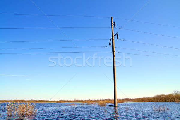 electric pole in water Stock photo © basel101658
