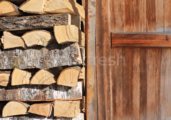 firewood near door Stock photo © basel101658