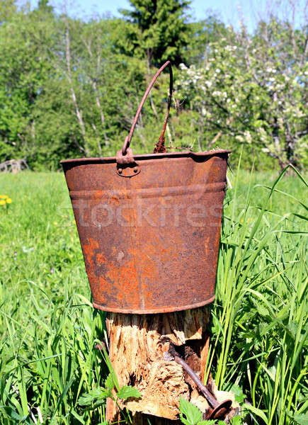 old rusty pail Stock photo © basel101658